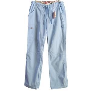 Koi Lindsey Womens Small Tall Cornflower Blue Scrub Pants 710 NWT